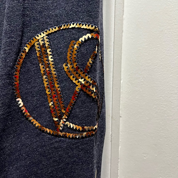 Victoria’s Secret Love boyfriend sweatpants with gold sequins - Picture 3 of 13